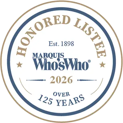 Marquis Who’s Who Honored Listee 2026 Marquis Who's Who Honored Listee 2026